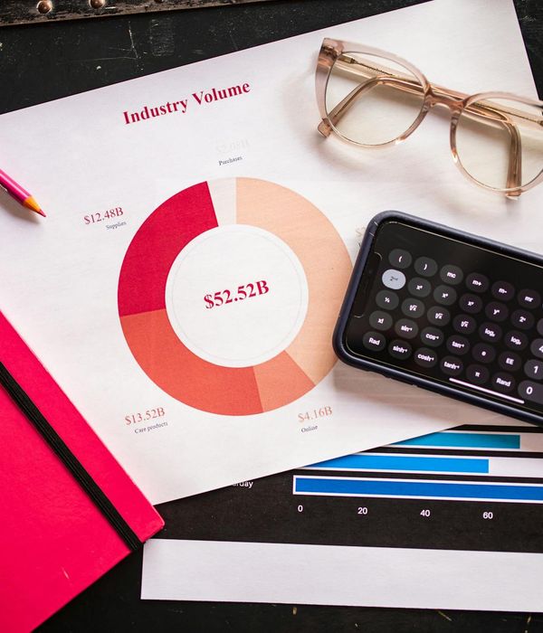 Automated profitability calculation interface with charts and metrics